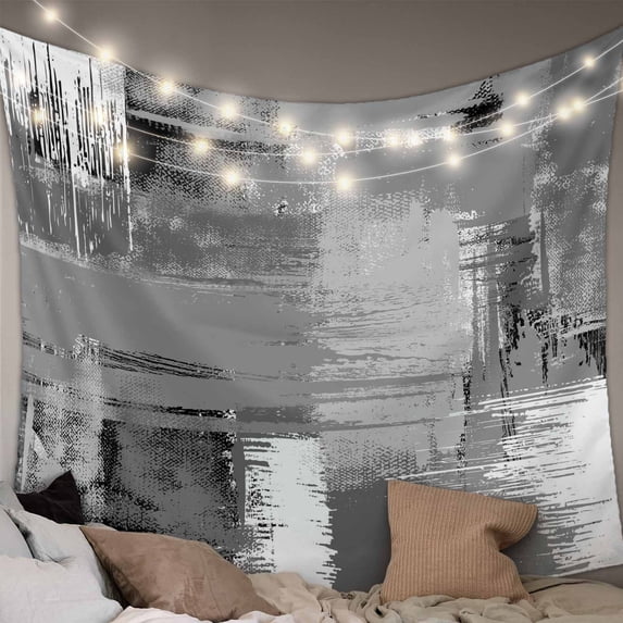 Grey Abstract Tapestry for Bedroom Wall Hanging Tapestry, Modern Mottled Art Oil Painting Ceiling Backdrop Tapestries Poster Blanket Wall Decor for Teens Room Living Room Dorm 59" x 79"
