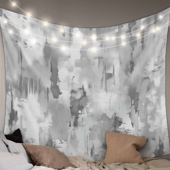 Grey Abstract Tapestry for Bedroom Wall Hanging Tapestry, Modern Oil Painted Art Contemporary Ceiling Backdrop Tapestries Poster Blanket Wall Decor for Teens Room Living Room Dorm 59" x 79"