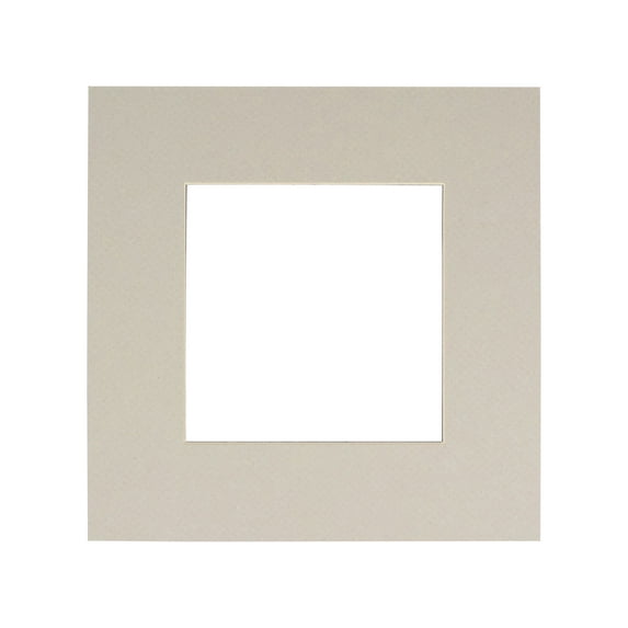 Taupe Acid Free 16x16 Picture Frame Mats with White Core Bevel Cut for 12x12 Pictures - Fits 16x16