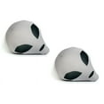 thumbnail image 1 of Grey Alien Character Head Microbead Throw Pillow Combo Pack 2 Pillows [Grey], 1 of 5