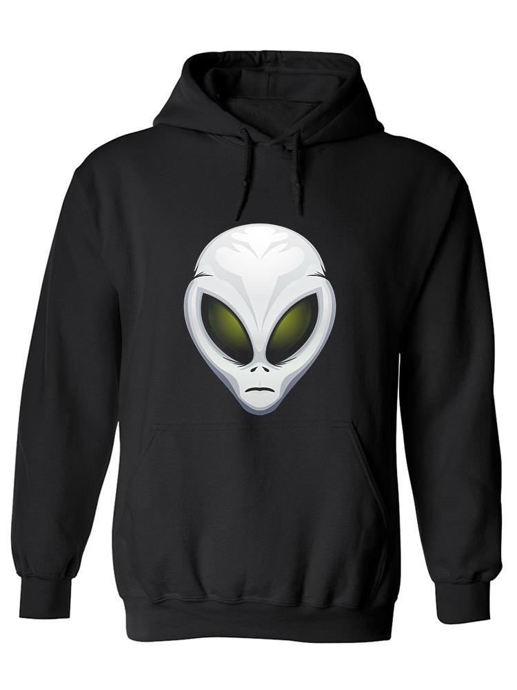 Grey Alien Head Hoodie Men -Image by Shutterstock, Male x-Large ...