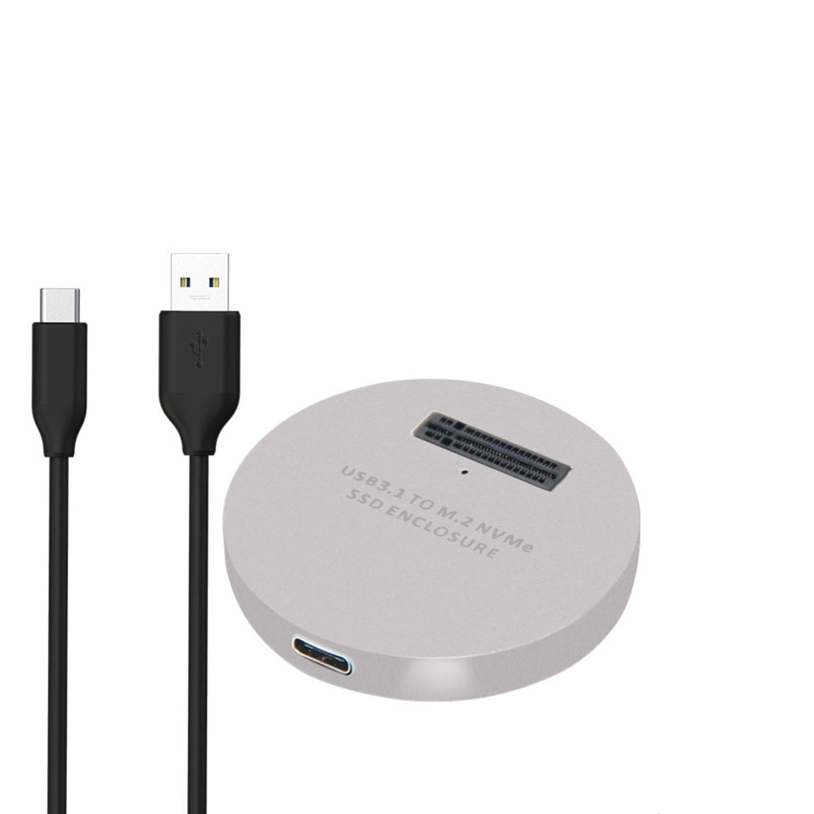 Grey Aluminum Alloy M.2 NVME PCIe SSD Enclosure Hard Case M-Key SSD to Type-C USB 3.1 USB3.0 NEW Box Accessories