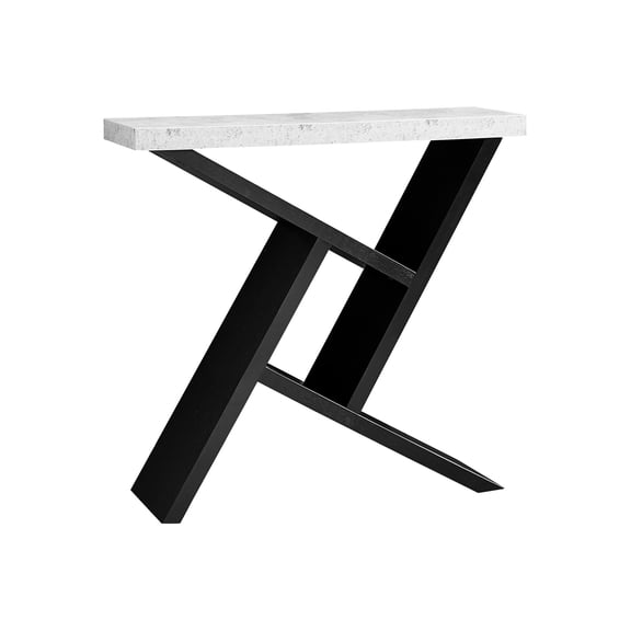 Grey And Black Laminate Entryway Accent - Contemporary Console With Rectangular Top And Base Spacious For Living Room Table In Finish