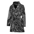 thumbnail image 1 of Grey And Black Snakeskin Women Bathrobe One Size Univeral Fits, Snakes Python Fashion Lightweight Plush Fleece Long Robe For Women, 1 of 3