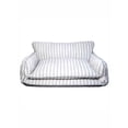 thumbnail image 1 of Grey And White Striped Couch Style Dog Bed By Glow Pups Mini Sofa Lounge For Pets, 1 of 6
