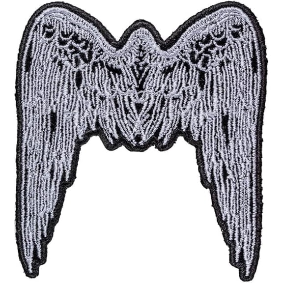 Grey Angel Wings Patch, Small Size
