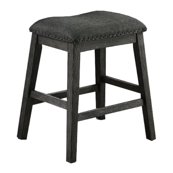 Grey - Antiqued Wash Solid Wood - Dining Space - Comfortable Stool Set