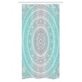 thumbnail image 1 of Grey and Aqua Stall Shower Curtain, Ombre Traditional Universe Symbol with Tribal Geometric Mandala Zen Artwork, Fabric Bathroom Set with Hooks, 36W X 72L Inches Long, Aqua Grey, by Ambesonne, 1 of 1