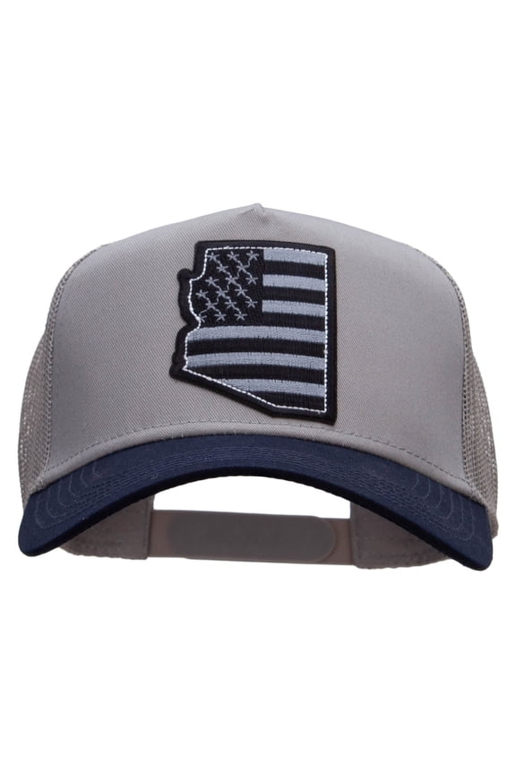 Grey Arizona State Two Tone Cotton Twill 5 panel Mesh Back Cap - Navy Grey OSFM