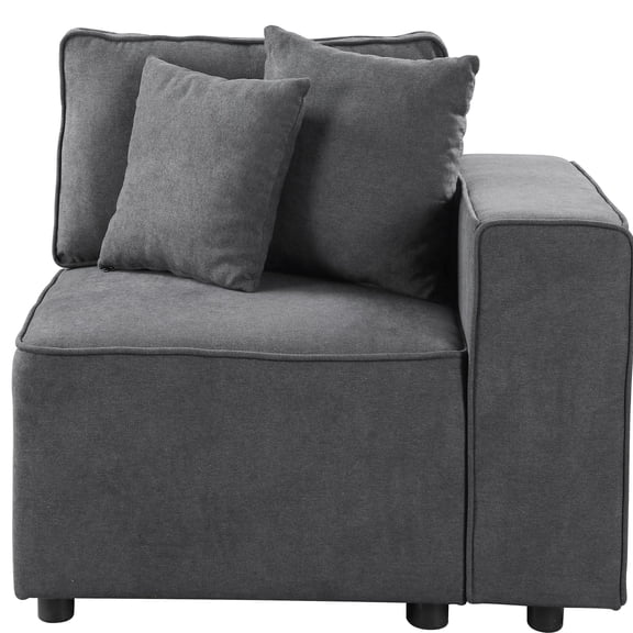 Grey Armchair with Customizable Seating - Primary Living Areas, Combining Style and Comfort