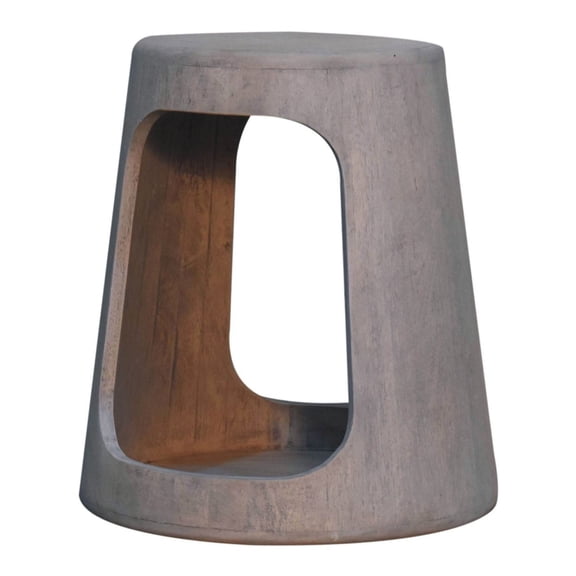 Grey Ash Side Table of Solid Wood / Various Room Settings / Offers Aesthetic Appeal