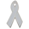 thumbnail image 1 of Grey Awareness Ribbon Enamel Lapel Pin 1, 1 of 2