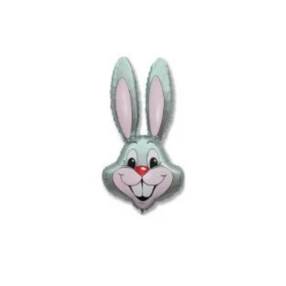 Grey BUNNY RABBIT Head Easter Spring Jumbo Shape 35" Mylar Foil Balloon Party Supplies Decorations Balloons