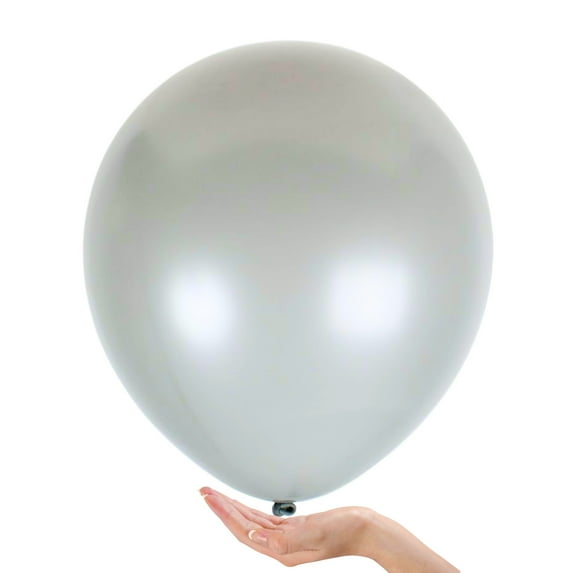 Grey Balloons - 18 Inch Latex Balloons - 2 Pack