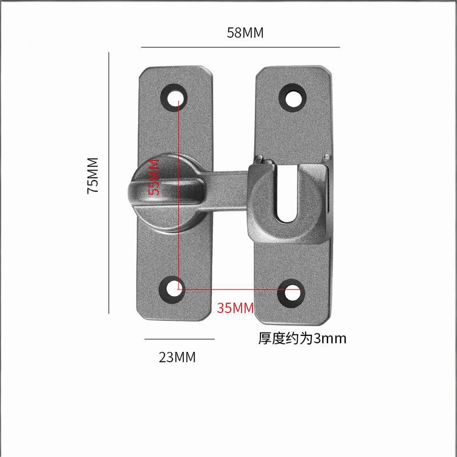 Grey Barn Door Latches,90/180 Degree Gate Lock,Aluminum Alloy Right ...