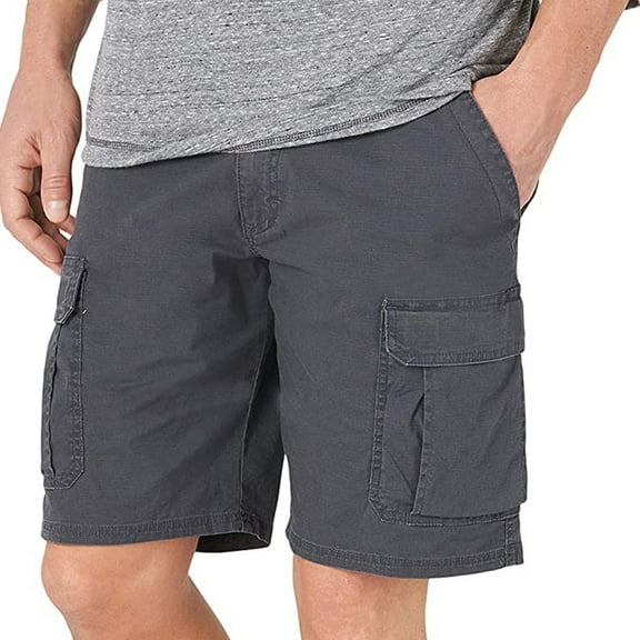 Grey Basketball Shorts Fashion Men's Pocket Zipper Resilience Leisure Time Tooling Shorts Pants