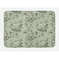 thumbnail image 1 of Grey Bath Mat, Bamboo Tree Leaves Sketchy Zen Based Spiritual Reflective Japanese Nature Graphic Art, Non-Slip Plush Mat Bathroom Kitchen Laundry Room Decor, 29.5 X 17.5 Inches, Sage Green, Ambesonne, 1 of 2