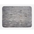 thumbnail image 1 of Grey Bath Mat, Image of an Aged Old and Rough Brick Wall Obsolete Concrete Structure with Ragged Surface, Plush Bathroom Decor Mat with Non Slip Backing, 29.5" X 17.5", Grey, by Ambesonne, 1 of 2