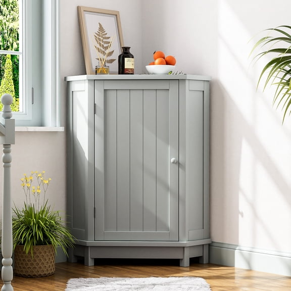 Grey Bathroom Storage | Space-Saving Triangle Design | Bathroom, Entryway Organization