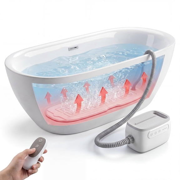 Grey Bathtub Mat Full Body Spa Massage with Constant Temperature System