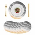 thumbnail image 1 of Grey Beach Coastal Round 13 Inch Placemats Set of 8, Summer Nautical Seaside Ocean Ombre HeatResistant Non Slip Place Mats for Dining Table, Wipeable Braided Kitchen Table Mats for Housewarming, 1 of 9