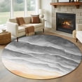 thumbnail image 1 of Grey Beach Coastal Round Area Rug 7Ft Washable Circle Rugs for Dorm Laundry Room, Summer Nautical Seaside Ocean Ombre Non-Slip Carpet Floor Mats Indoor Outdoor Carpet Runner Aesthetic Home Decor, 1 of 8