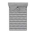 thumbnail image 1 of Grey Bedding Set with Sheet & Covers, Minimalist Gradient Wavy Flat Lines Various Color Influences Retro Print, Printed Bedroom Decor 2 Shams, 4 Sizes, Charcoal Grey, by Ambesonne, 1 of 3