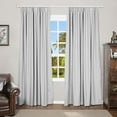 thumbnail image 1 of Grey Beige Linen Look Blackout Drape, Solid Thermal Insulated Sun Blocking Privacy Pinch Pleat Curtain for Bedroom Living Room, 84W x 96L, 1 Panel outdoor curtains, 1 of 7