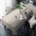thumbnail image 1 of Grey Beige Ombre Table Cloth Waterproof Tablecloths, Minimalist Ocean Waves Linen Tablecloth Dining Table Cover for Kitchen Party Tabletop Outdoor, Rectangle Tablecloth 60x120 Inch, 1 of 9