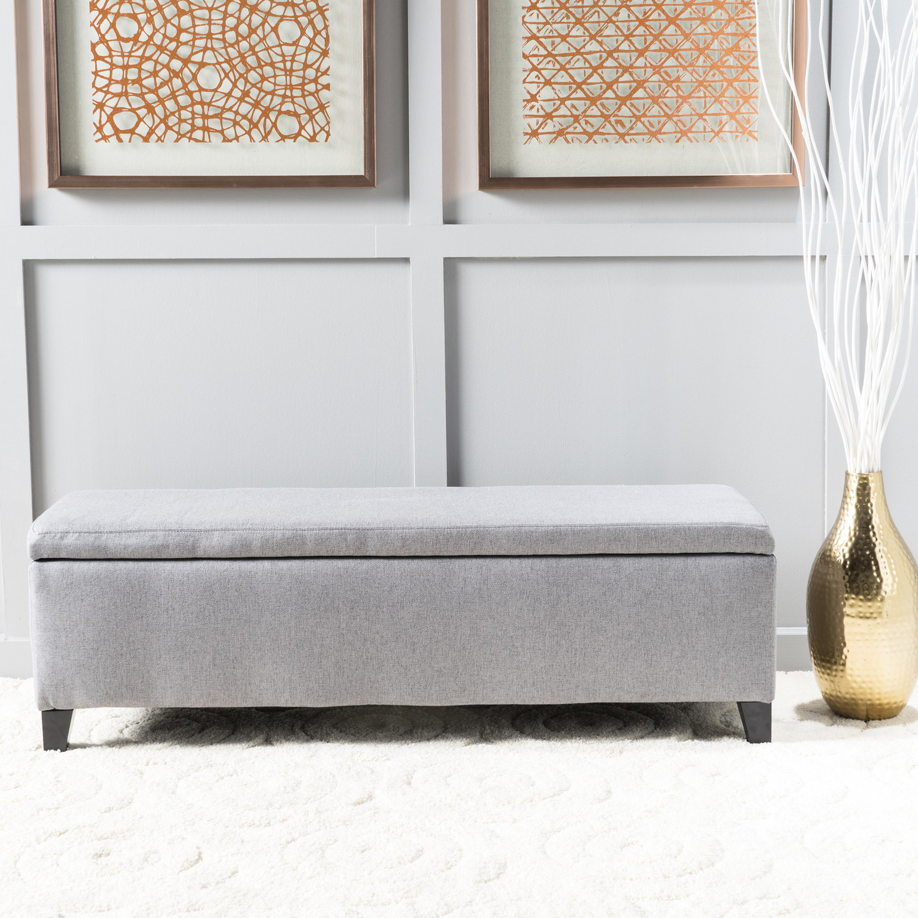 Grey Entry Bench Grey Bench - Extra Seating for Front Door - Entry Hall - Welcoming ...