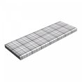 thumbnail image 1 of Grey Bench Pad, Pattern with Modified Stripes Crossed Horizontal and Vertical Lines Forming Squares, HR Foam Cushion with Decorative Fabric Cover, 45" x 15" x 2", Grey White, by Ambesonne, 1 of 3