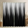 thumbnail image 1 of Grey Black Blackout Curtains Abstract Gradient Stripes Curtains & Drapes,Vintage Ombre Art Striped Lines Geometric Window Curtains,Stripe Modern Curtains 52"Wx63"L, 1 of 5