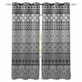 thumbnail image 1 of Grey Black Boho Blackout Curtains for Bedroom/Living Room, Thermal Insulated Kitchen Curtains, Vintage Ethnic Tribe Abstract Art Grommet Darkening Window Treatment Drapes 42"x84"x2, 1 of 8