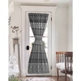 thumbnail image 1 of Grey Black Boho Blackout Curtains, French Door Curtains for Door Window, Vintage Ethnic Tribe Abstract Art Privacy Drapery for Patio/Sidelight Doors, 1 Panel with Tieback, 54 x 72 Inches, 1 of 6
