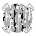 thumbnail image 1 of Grey Black Christmas Round Tablecloth for 45-54 Inch Tables, Fitted Table Cover with Elastic Edge, Xmas Snowman Snowflake Waterproof Outdoor Table Cloth Protector for Patio Garden Dinner Picnic, 1 of 9