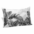 thumbnail image 1 of Grey Black Leaves Pillow Covers Queen, Summer Botanical Watercolor Leaf Soft Brushed Microfiber Breathable Throw Pillow Covers, Decorative Pillowcase with Zipper for Couch Sofa Bedroom 20"x30", 1 of 9