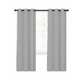 thumbnail image 1 of Grey Blackout Curtains 63 Inches Long for Bedroom, Vintage Leather Patterned Texture Solid Modern Thermal Insulated Room Darkening Black Out Window Curtain Panels Grommet Drapes for Living Room, 1 of 8