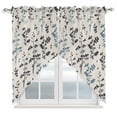 thumbnail image 1 of Grey Blue Botanical Swag Curtains for Kitchen/Bedroom/Living Room, Rustic Country Spring Floral Summer Leaf Scalloped Curtains 63 Inch Long, Window Swag Topper Curtains Valances 2 Panels Set 36"x63", 1 of 8