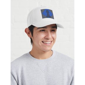Grey Blue Chess Pawn Baseball Cap, Strategy Game Piece Graphic Design, Classic Hat