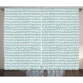 thumbnail image 1 of Ambesonne Grey Blue Curtains 2 Panel Set, Pastel Stripes Dots, 108" x 108", Charcoal Grey Pale Blue, 1 of 3