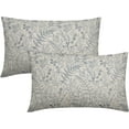 thumbnail image 1 of Grey Blue Fern Leaves Lumbar Pillow Covers 12X20 Inch Plant Leaf Floral Pine Decorative Pillow Cases Vintage Botanical Spring Summer Throw Pillows Set of 2 Home Decor for Sofa Couch Porch Outdoor, 1 of 6