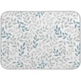 thumbnail image 1 of Grey and Blue Leaves branches Absorbent Dish Drying Mat Dishes Drainer Protector Pad with Hanging Loop for Kitchen Countertop Heat Insulation Home Decor 18 x 24 Inch, 1 of 6