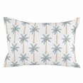 thumbnail image 1 of Grey Blue Palm Tree Throw Pillow Cover 12 x 20 Inch Decorative Pillow Cover Summer Tropical Botanical Leaves Lumbar Pillowcase Seasonal Rectangle Cushion Case for Couch Sofa Bed Living Room, 1 of 9