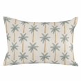 thumbnail image 1 of Grey Blue Palm Tree Throw Pillow Cover 20 x 30 Inch Decorative Pillow Cover Summer Tropical Botanical Rustic Lumbar Pillowcase Seasonal Rectangle Cushion Case for Couch Sofa Bed Living Room, 1 of 9