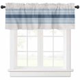 thumbnail image 1 of Grey Blue Stripes Valances for Windows Farmhouse Kitchen Curtains Valances Rod Pocket Valance Curtains for Kitchen Windows Country Modern Gradient Lines Art Window Valances for Bathroom 42"x18", 1 of 6