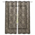 thumbnail image 1 of Grey Boho Black Out Curtains 54 Inch Long, Short Curtains for Small Window, Vintage Ethnic Tribe Abstract Art Floral Room Darkening Farmhouse Window Curtains for Kitchen Bedroom 42"x54" 2 Panels, 1 of 8