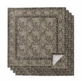 thumbnail image 1 of Grey Boho Cloth Napkins, Vintage Ethnic Tribe Abstract Art Floral Washable and Reusable Dinner Napkins Set of 4, Table Napkin for Kitchen Party Birthday Wedding Hotel Housewarming 20"x20", 1 of 9