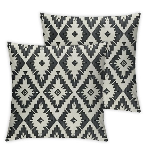 Grey Boho Pillow Covers , Gray Bohemian Geometric Pattern Modern Abstract Decorative Throw Pillow Cases Cushion Covers Summer Decoration Gift Farmhouse Sofa Couch Bed Decor