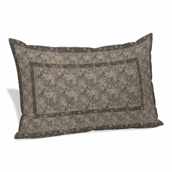 Grey Boho Pillow Covers King, Vintage Ethnic Tribe Abstract Art Floral Soft Brushed Microfiber Breathable Throw Pillow Covers, Decorative Pillowcase with Zipper for Couch Sofa Bedroom 20"x36"