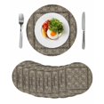 thumbnail image 1 of Grey Boho Round 15 Inch Placemats Set of 8, Vintage Ethnic Tribe Abstract Art Floral HeatResistant Non Slip Place Mats for Dining Table, Wipeable Braided Kitchen Table Mats for Housewarming, 1 of 9
